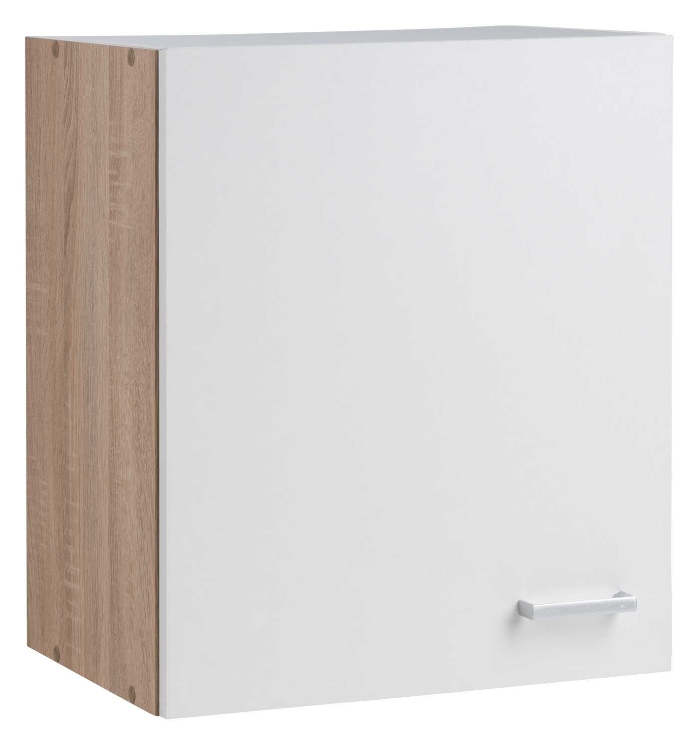 Hängeschrank SONEA, B 40 x H 53 cm, Weiß matt, Eiche Sonoma Dekor