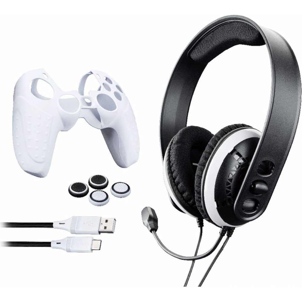 Pack (Rauschunterdrückung) Zubehör - Starter Raptor-Gaming - Playstation Gaming-Headset 5 - schwarz/weiß