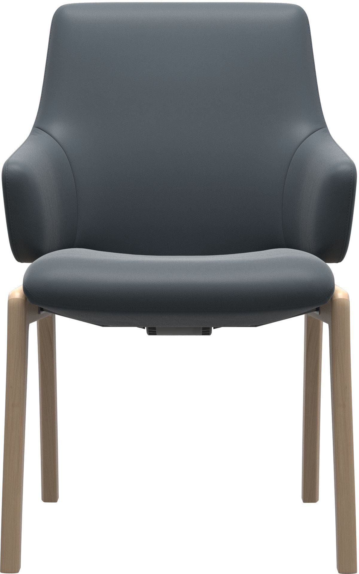 Stressless® Polsterstuhl Laurel, Low Back mit Armlehne, Größe L, mit abgerundeten Beinen in Eiche natur