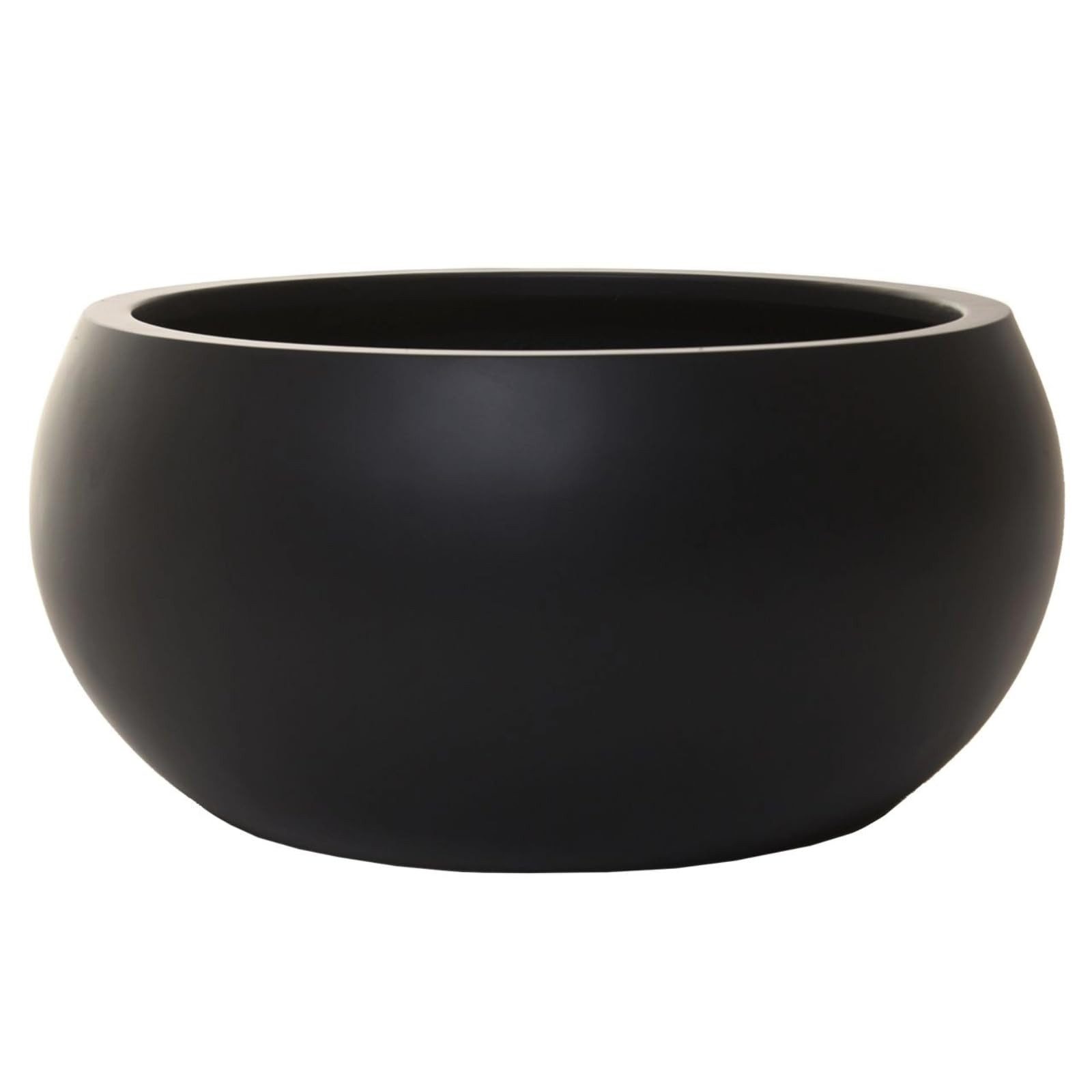 VIVANNO Blumentopf Fiberglas MORINO Rund - Anthrazit Matt (1 St), 45x21 cm