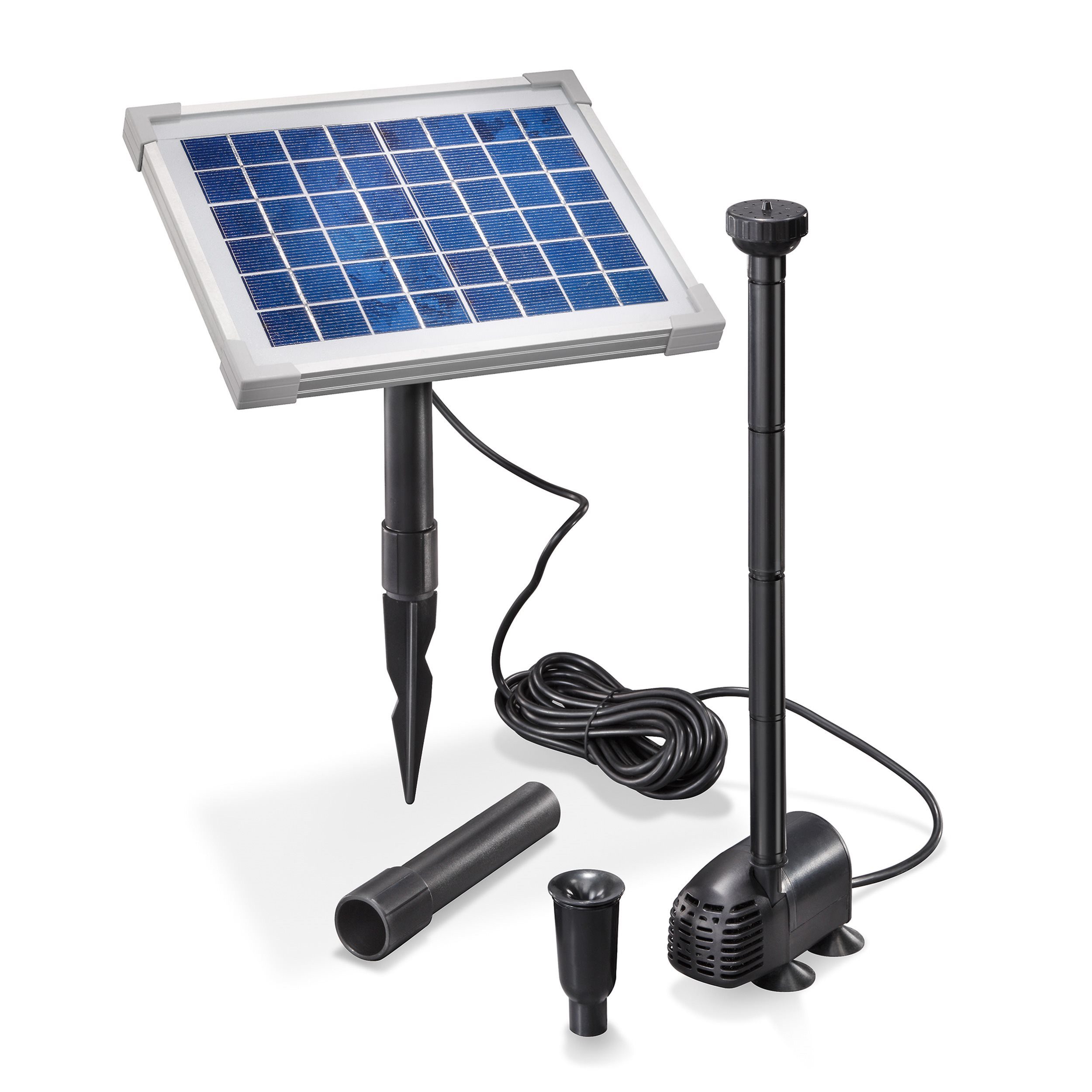 esotec Solarpumpe 5/470 Teichpumpen-System WaterSplash, 470l/h, Solarmodul 5Wp 101012 (Komplettset)