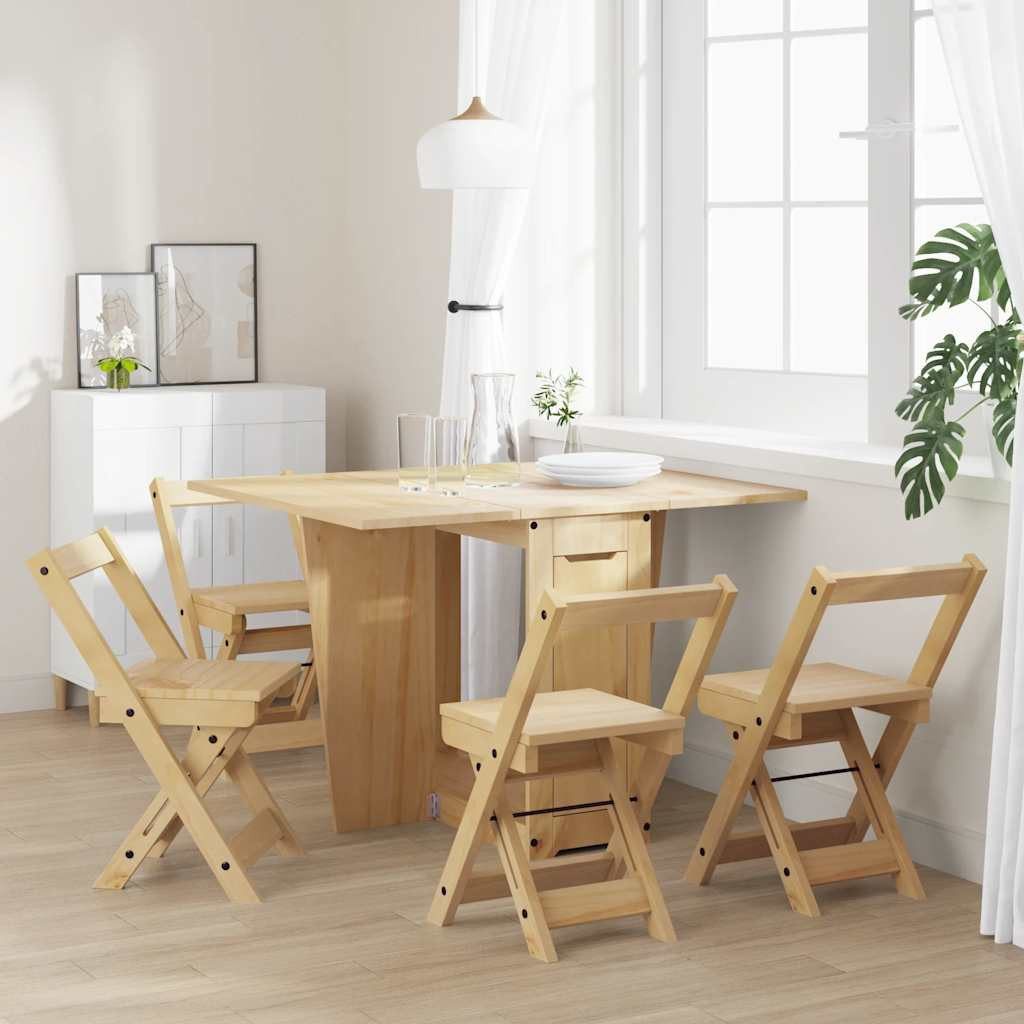 vidaXL Essgruppe 5-tlg. Butterfly-Esstisch-Set Corona Wachsbraun günstig online kaufen