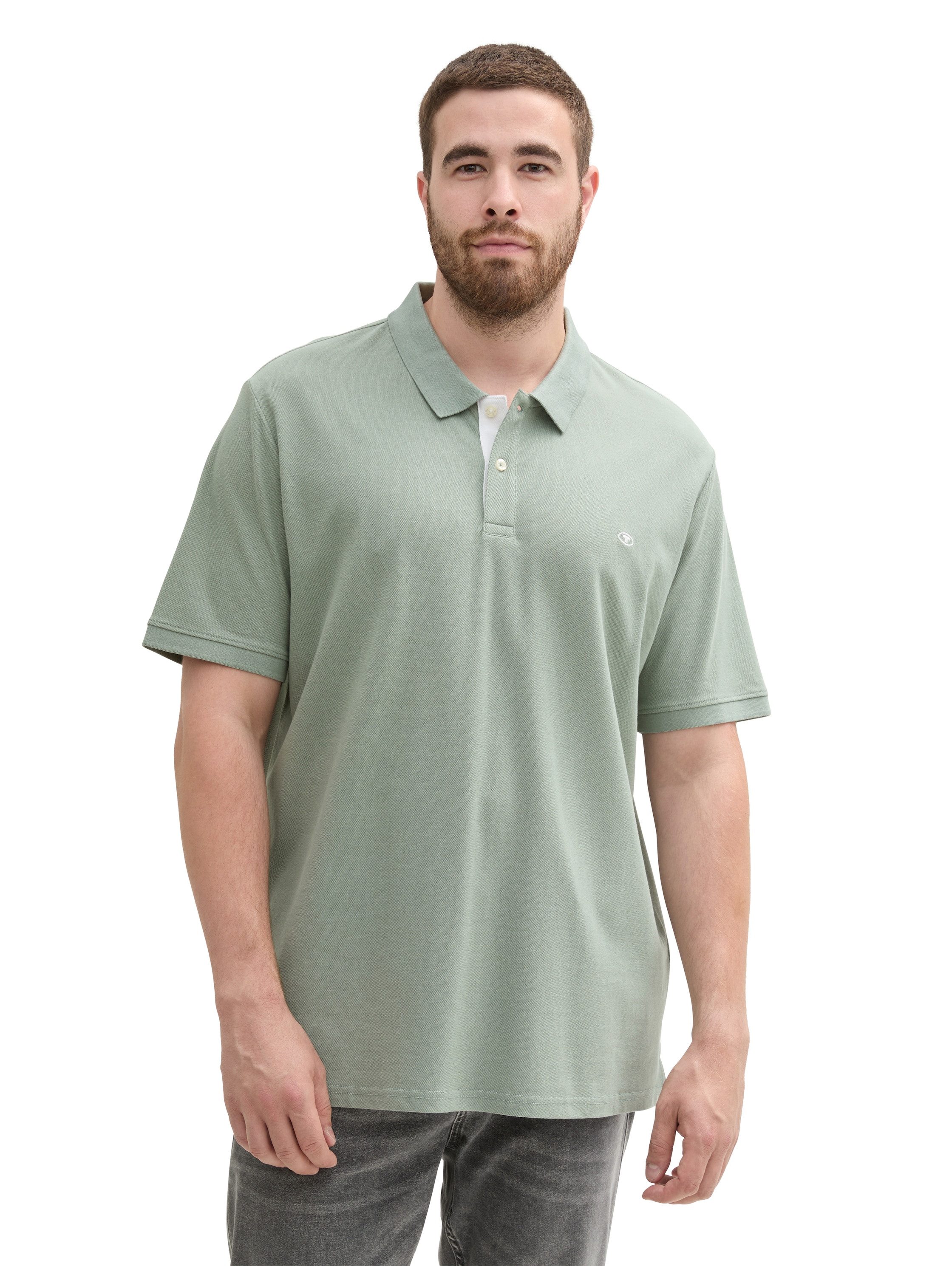 TOM TAILOR PLUS Poloshirt mit Logo-Stickerei