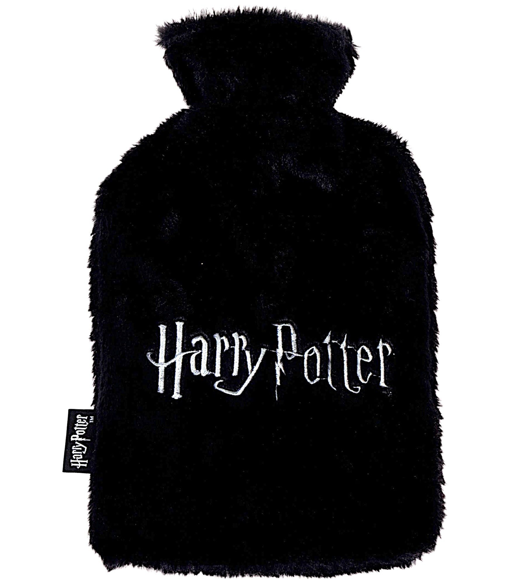Harry Potter Wärmflasche mit Stickerei, Kinderwärmflache - Bettwärmer mit weichem Plüschbezug - 1,5 Liter