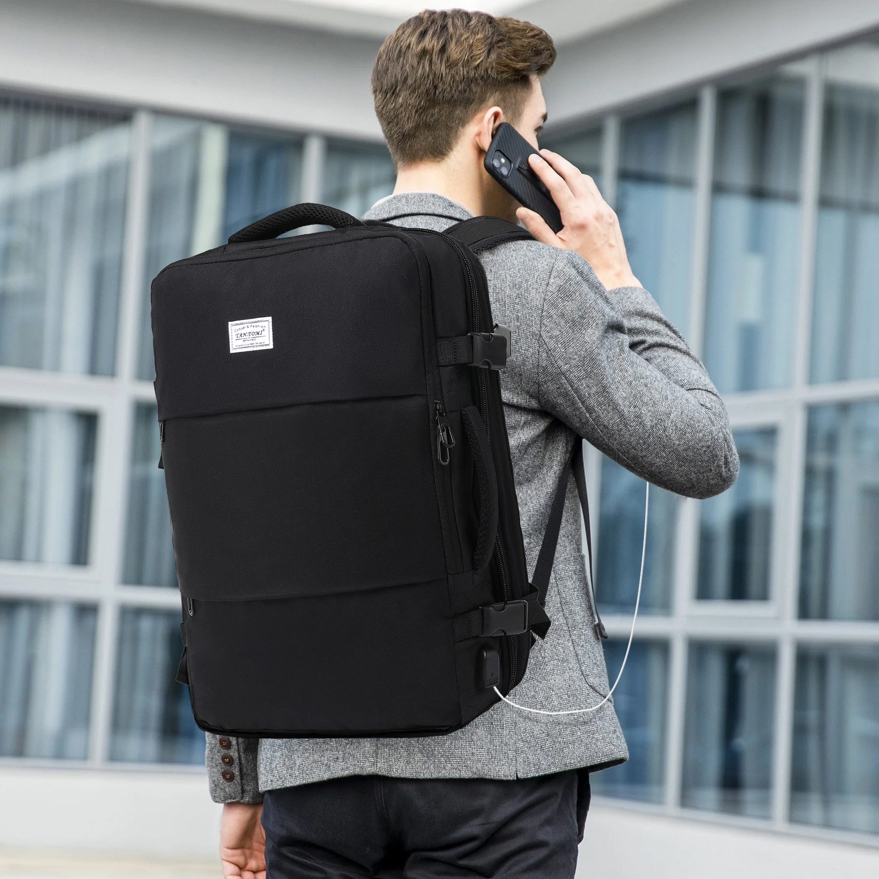 TAN.TOMI Reiserucksack 50L Reiserucksack Herren, Flugzeug Handgepäck Rucksa günstig online kaufen