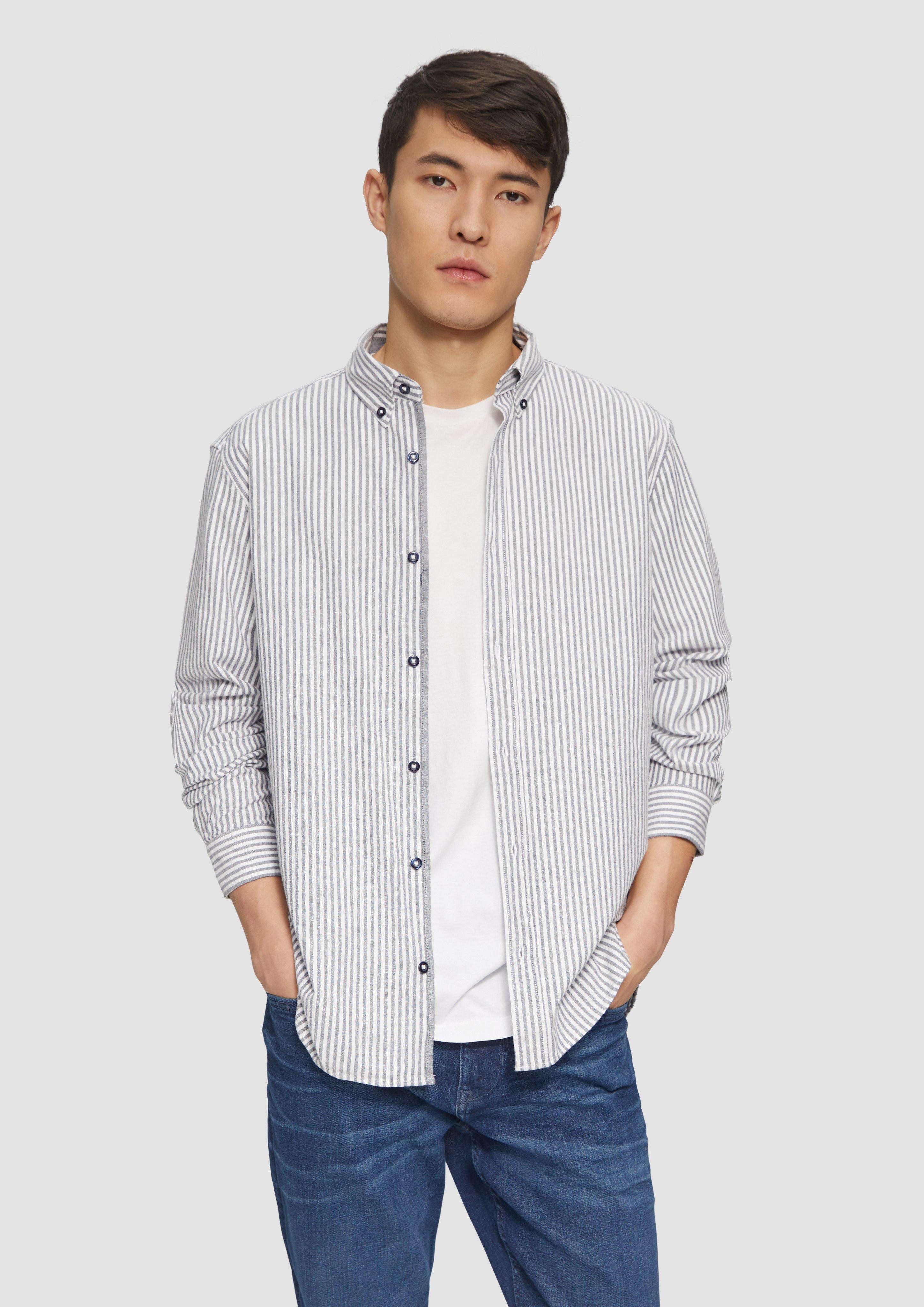 Langarmhemd Regular Fit: Gestreiftes Oxford-Hemd
