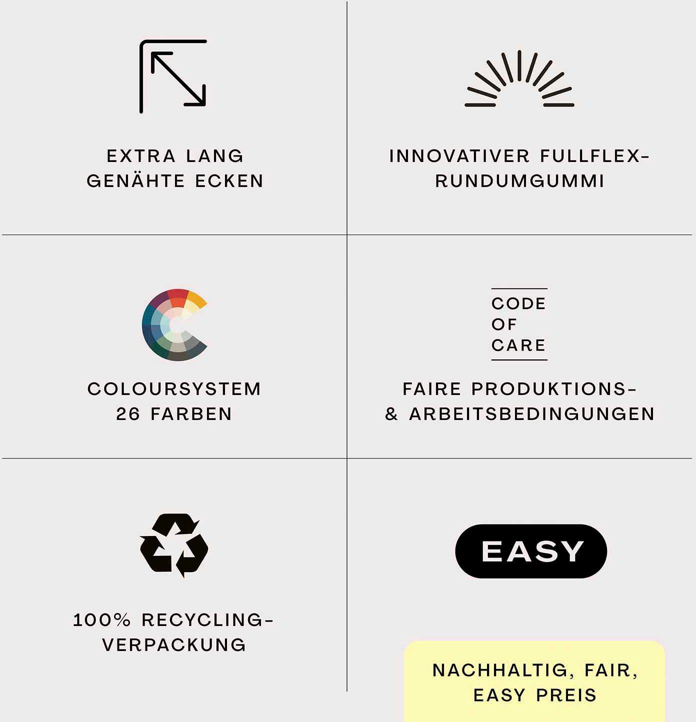 Schlafgut Spannbettlaken EASY aus 100% Baumwolle, günstig online kaufen