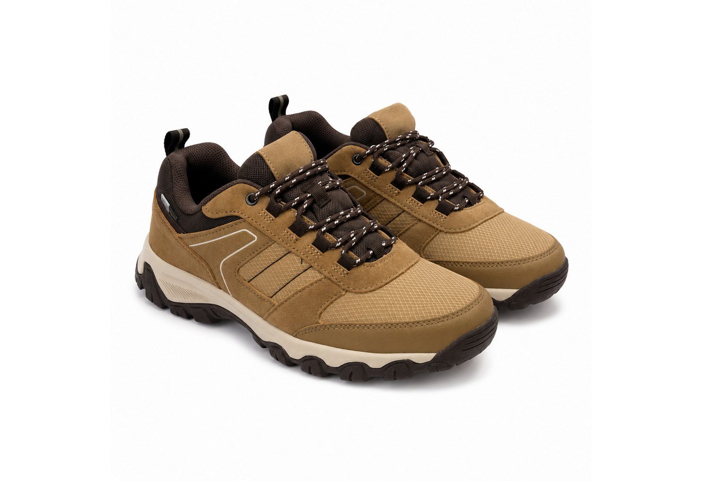 Adventuridge Allterrain-Schuhe mit wasserdichter Membran aus Rindsleder, Synthetik Trekkingschuh wasserdichte Membran, Memory-Foam-Decksohle, profilierte Laufsohle