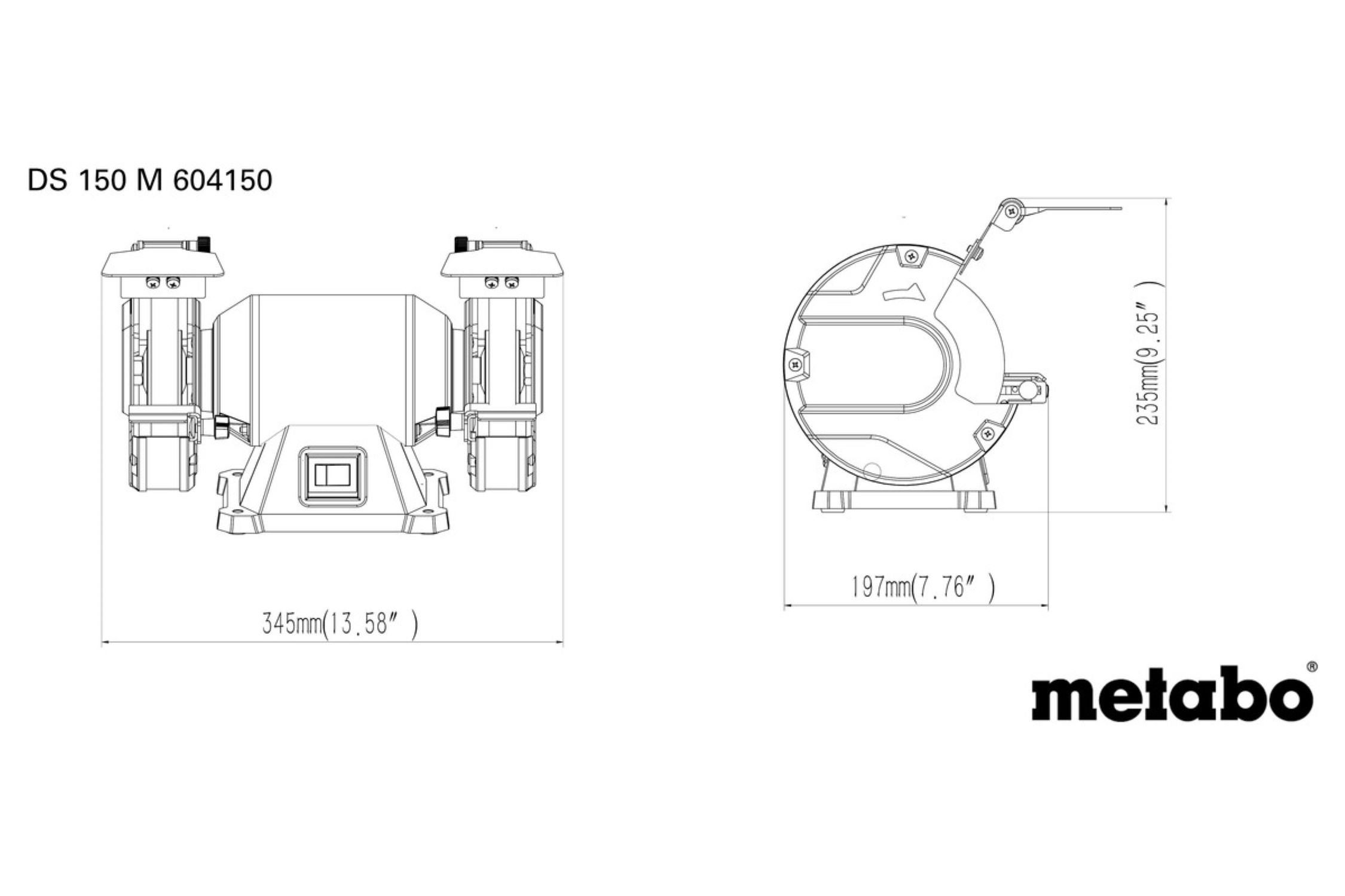 Doppelschleifmaschine, Set) Schlangenbohrer metabo (Kein