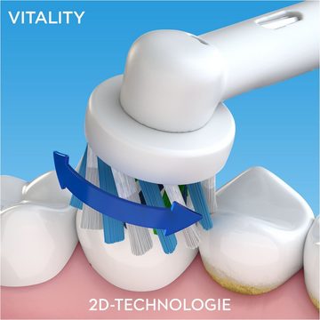 Oral-B Elektrische Zahnbürste Vitality 100 CrossAction Weiß, Aufsteckbürsten: 1 St.
