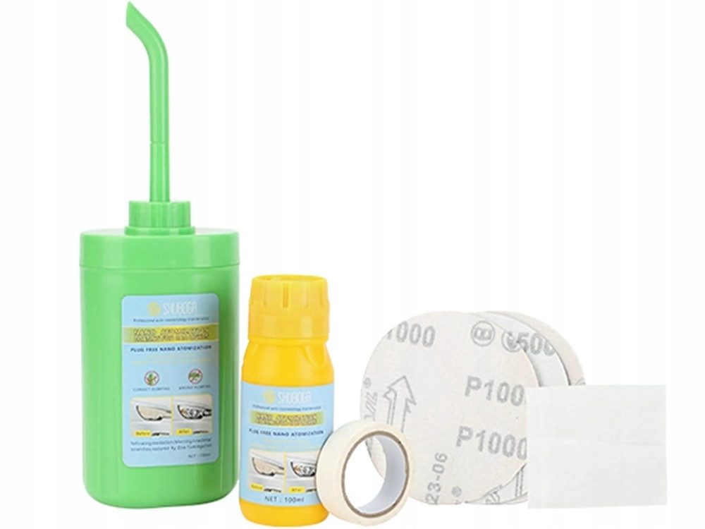 VERK GROUP Nano Scheinwerfer Aufbereitungsset Reparatur Politur 80 ml Scheinwerferpolitur (Set, 1 St), 2-Stufen-System, Nanobeschichtung