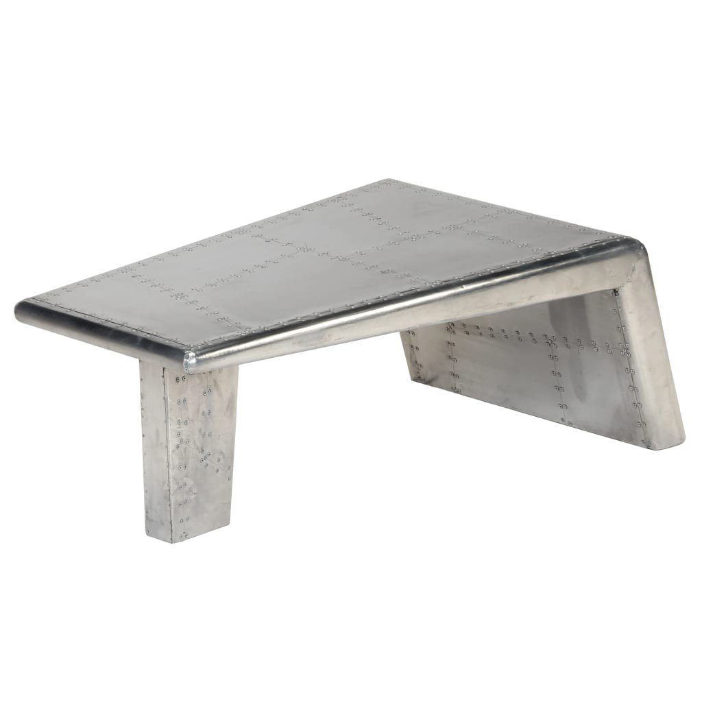 tinkaro Couchtisch KADER Silber Aluminium Wohnzimmertisch