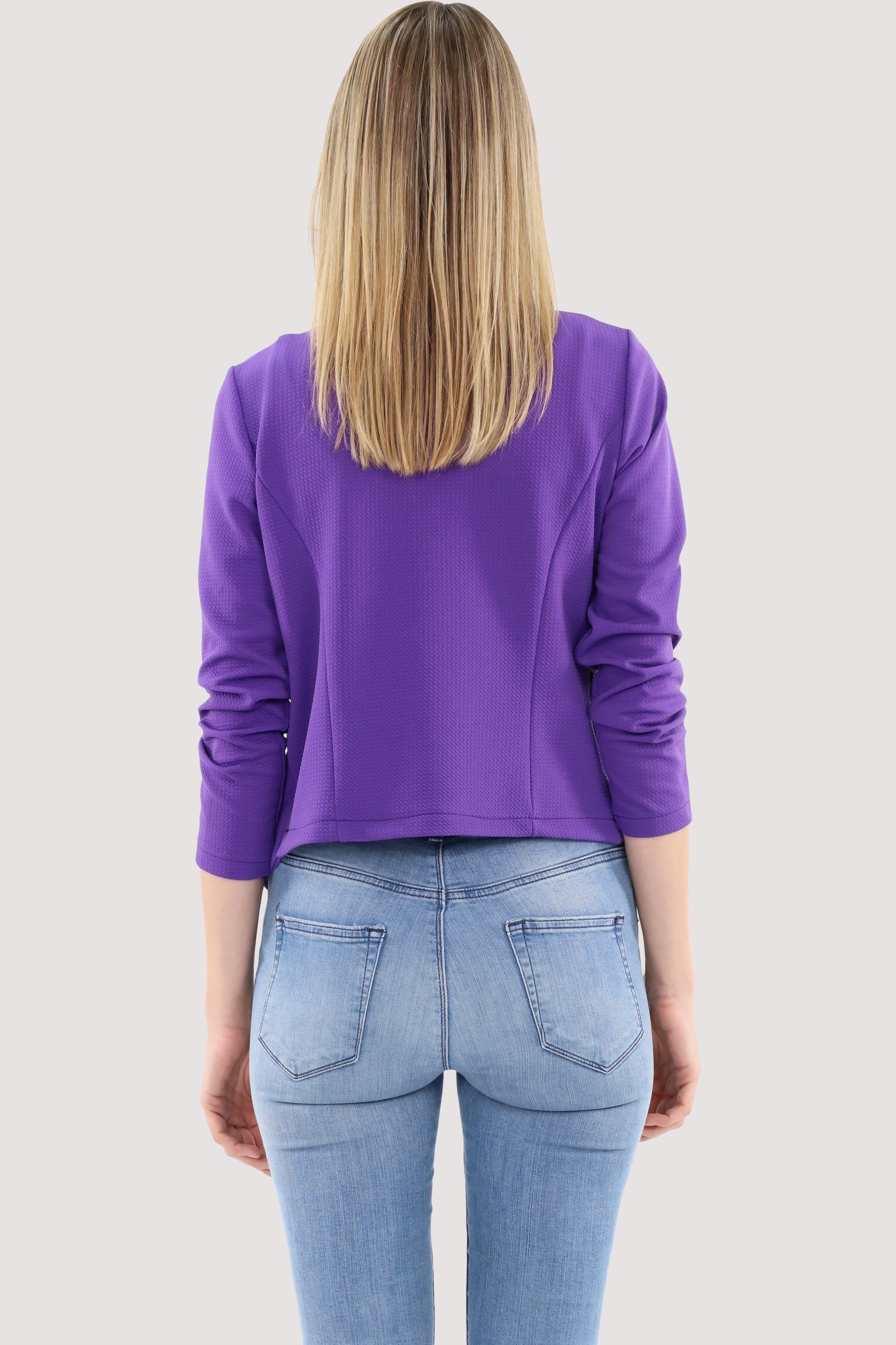 6040 im malito more Jackenblazer than Sweatblazer fashion violett Basic-Look