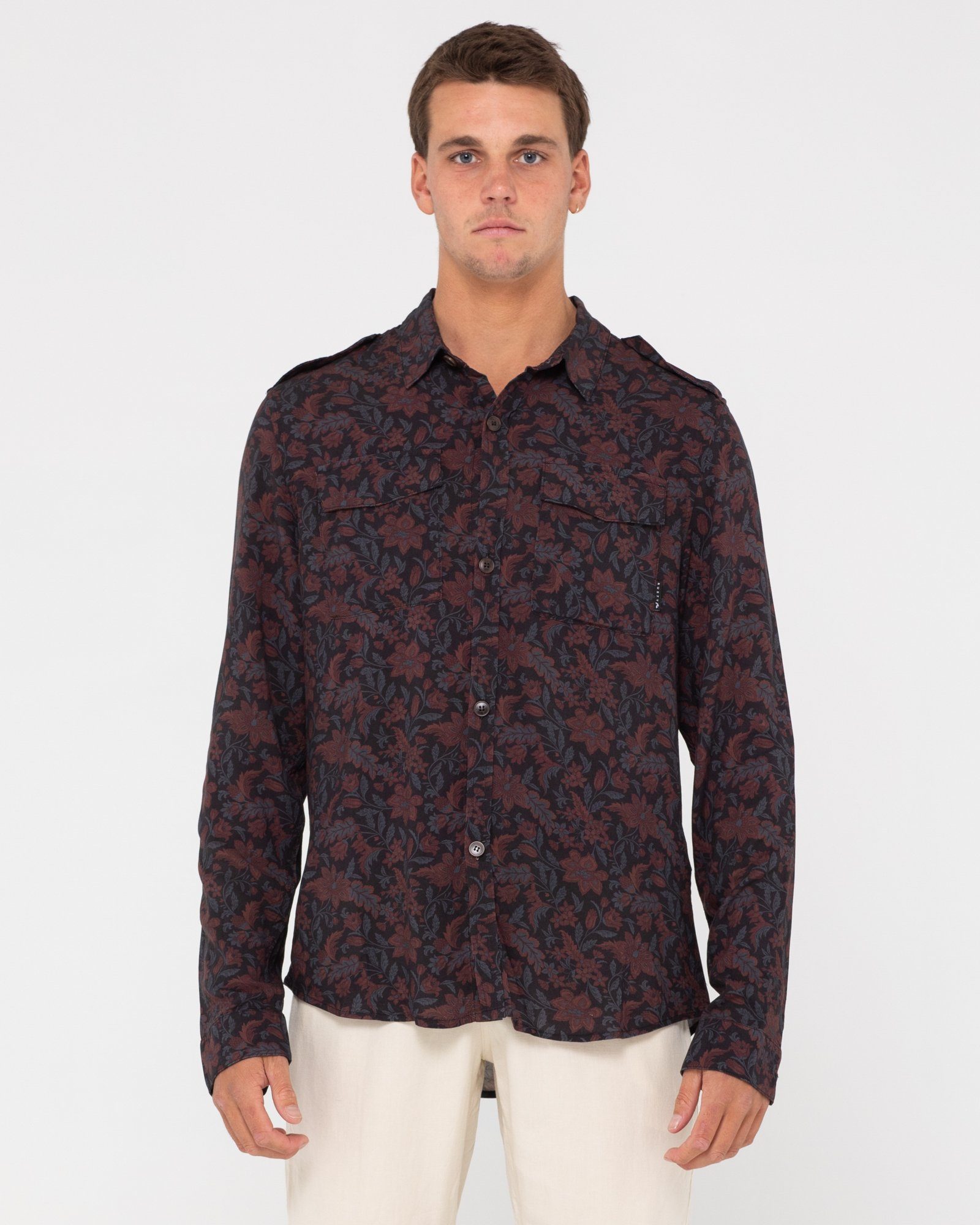 Rusty Langarmhemd DARK BATIK UTILITY LONG SLEEVE SHIRT