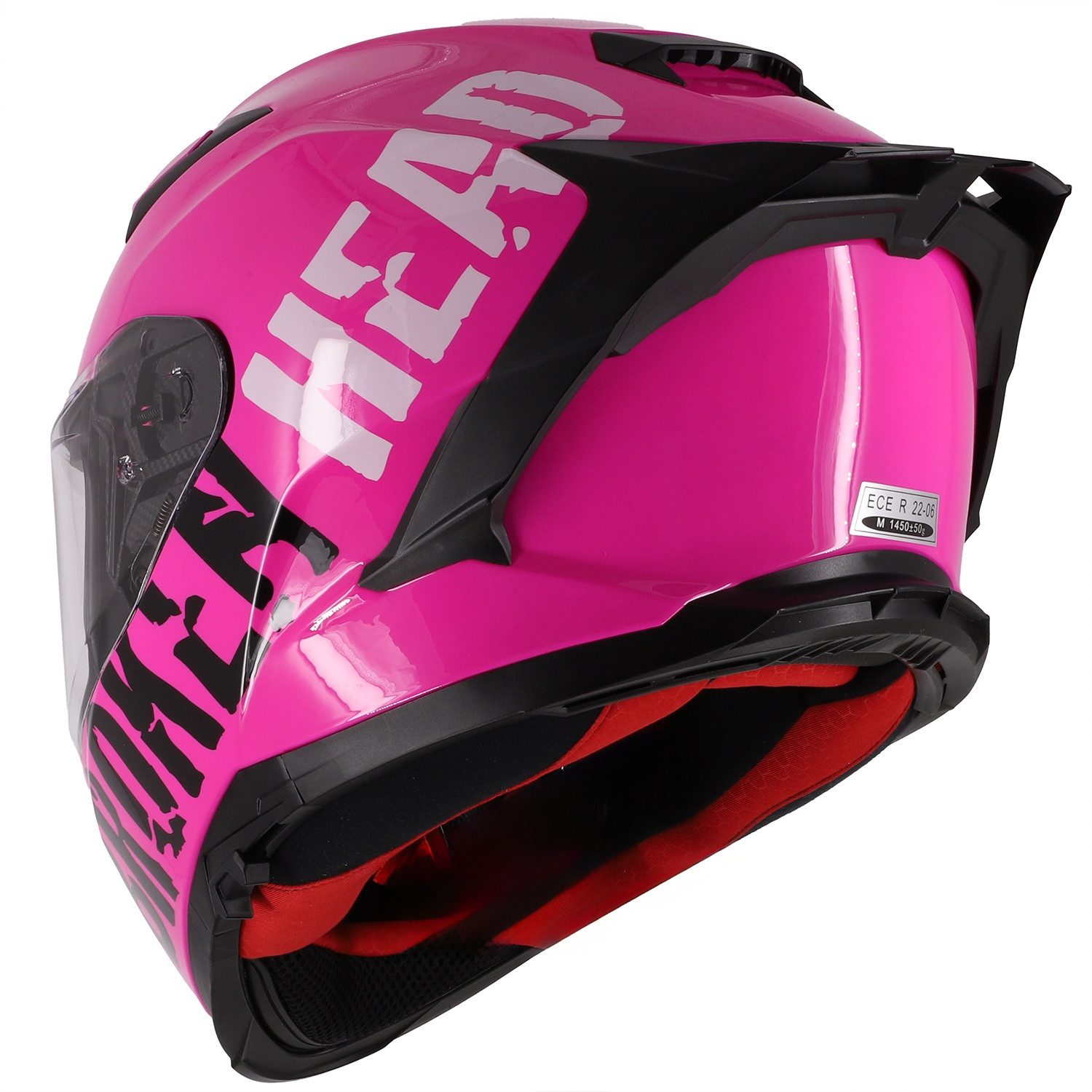 Broken Head Motorradhelm Street Division Pink Matt, Mit Sonnenblende
