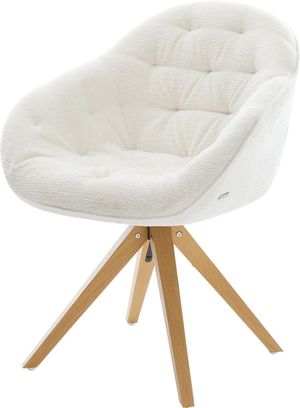 DELIFE Polsterstuhl Gaio-Flex, Holzgestell kantig Natur günstig online kaufen