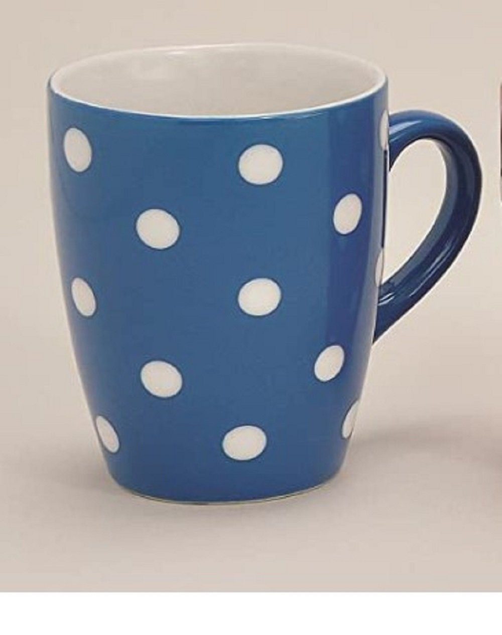 G. Wurm Tasse Tasse Becher Porzellan gepunktet blau Stückpreis, Porzellan