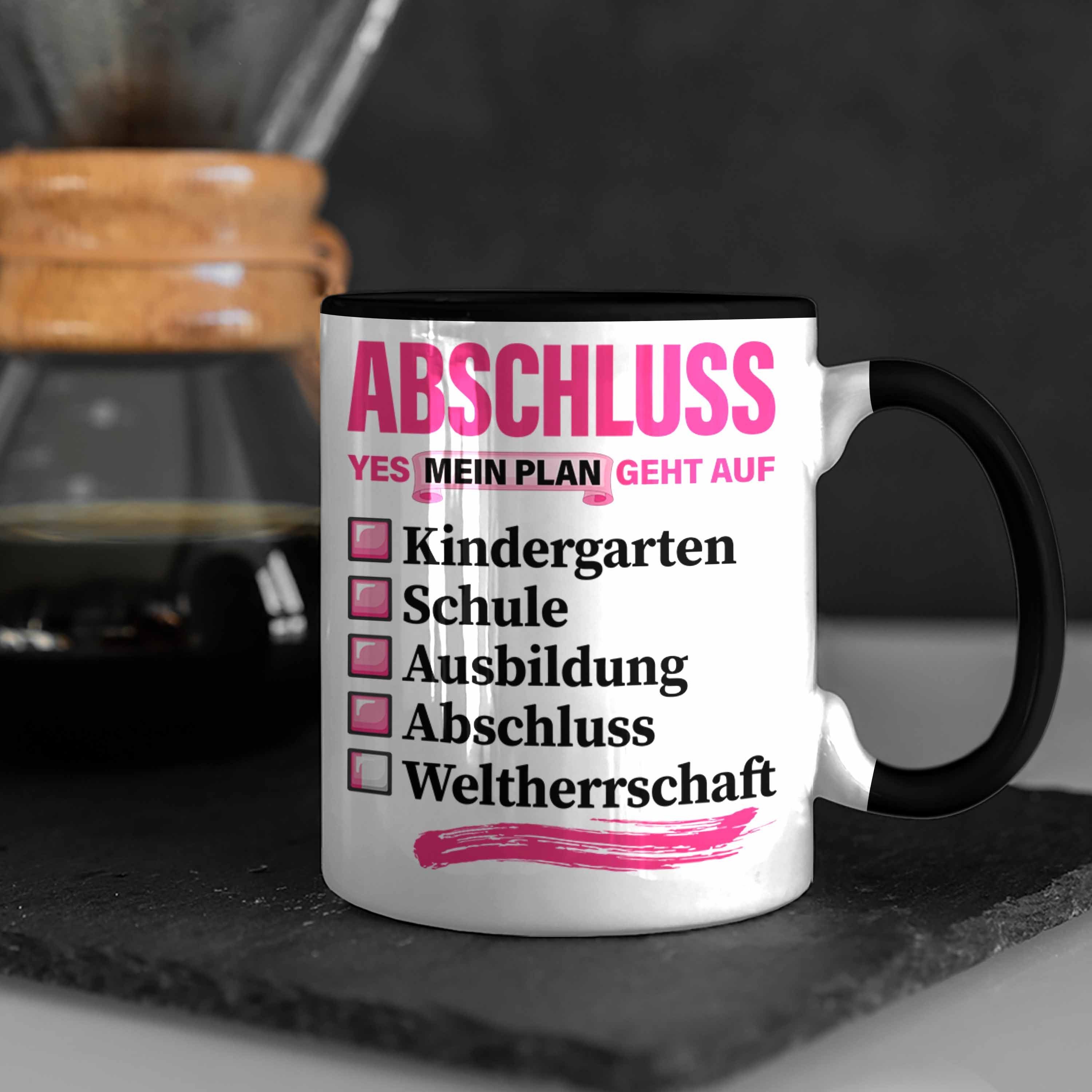 Tasse Bestandene Prüfun Prüfung Tasse Geschenkidee Geschenk Frauen Schwarz Bestanden Trendation