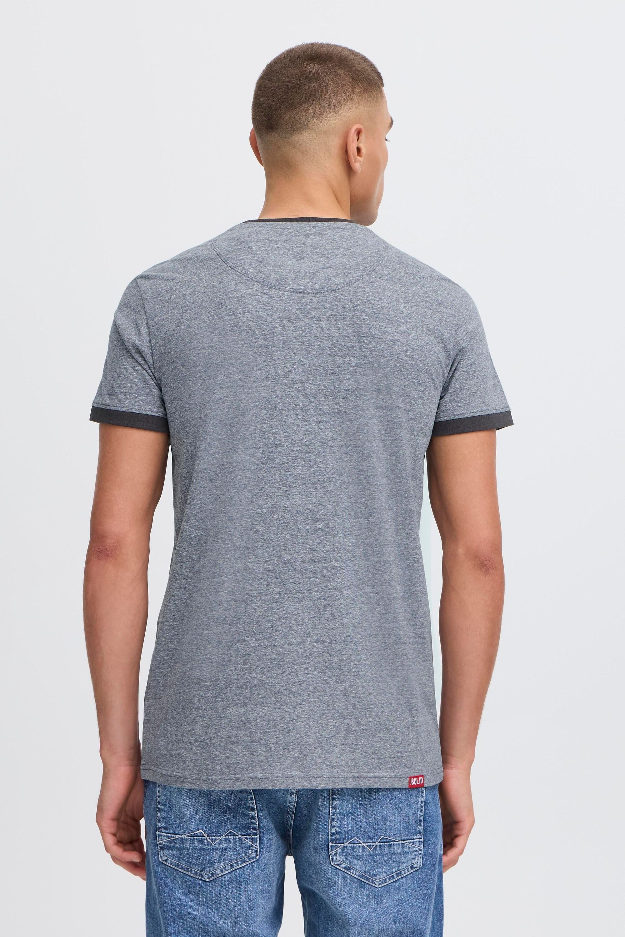 !Solid T-Shirt SDBennTee Kurzarmshirt mit farblich abgesetztem Kragen und Ärmelsaum