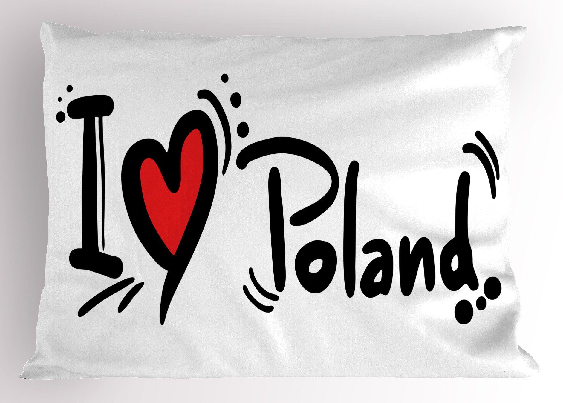 Kissenbezüge Dekorativer Standard King Size Gedruckter Kissenbezug, Abakuhaus (1 Stück), Polen Proud Polish Bold Texting | Kissenbezüge