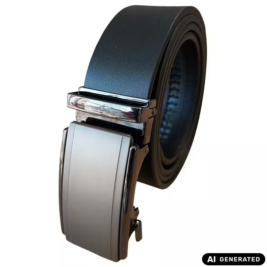 Ware aus aller Welt Ledergürtel mit moderner Automatik Schnalle stilvoller Herrengürtel 3,6 cm breit