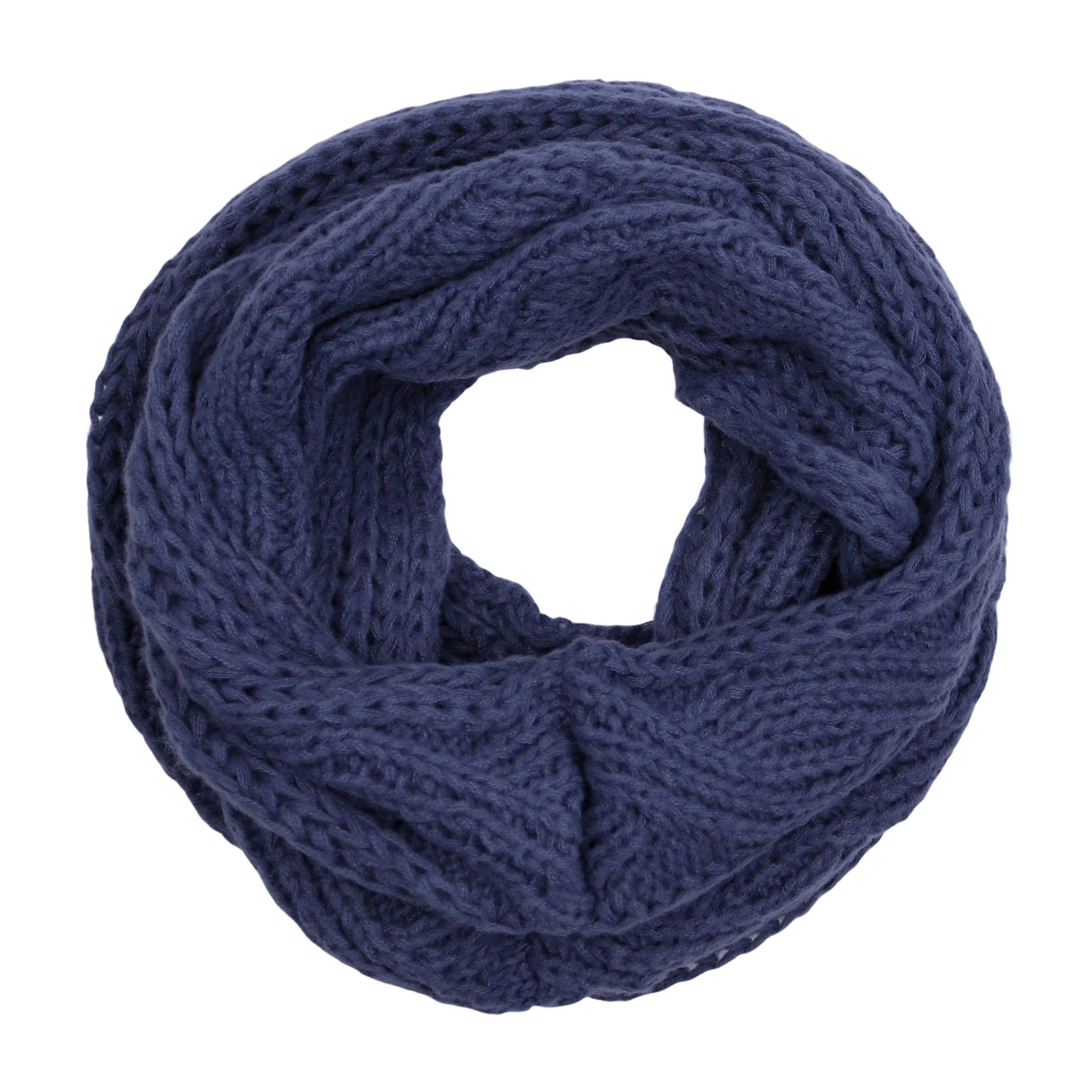 MIRROSI Loop Damen Strick Loopschal mit Zopfmuster, (zweimal um den Hals wi günstig online kaufen