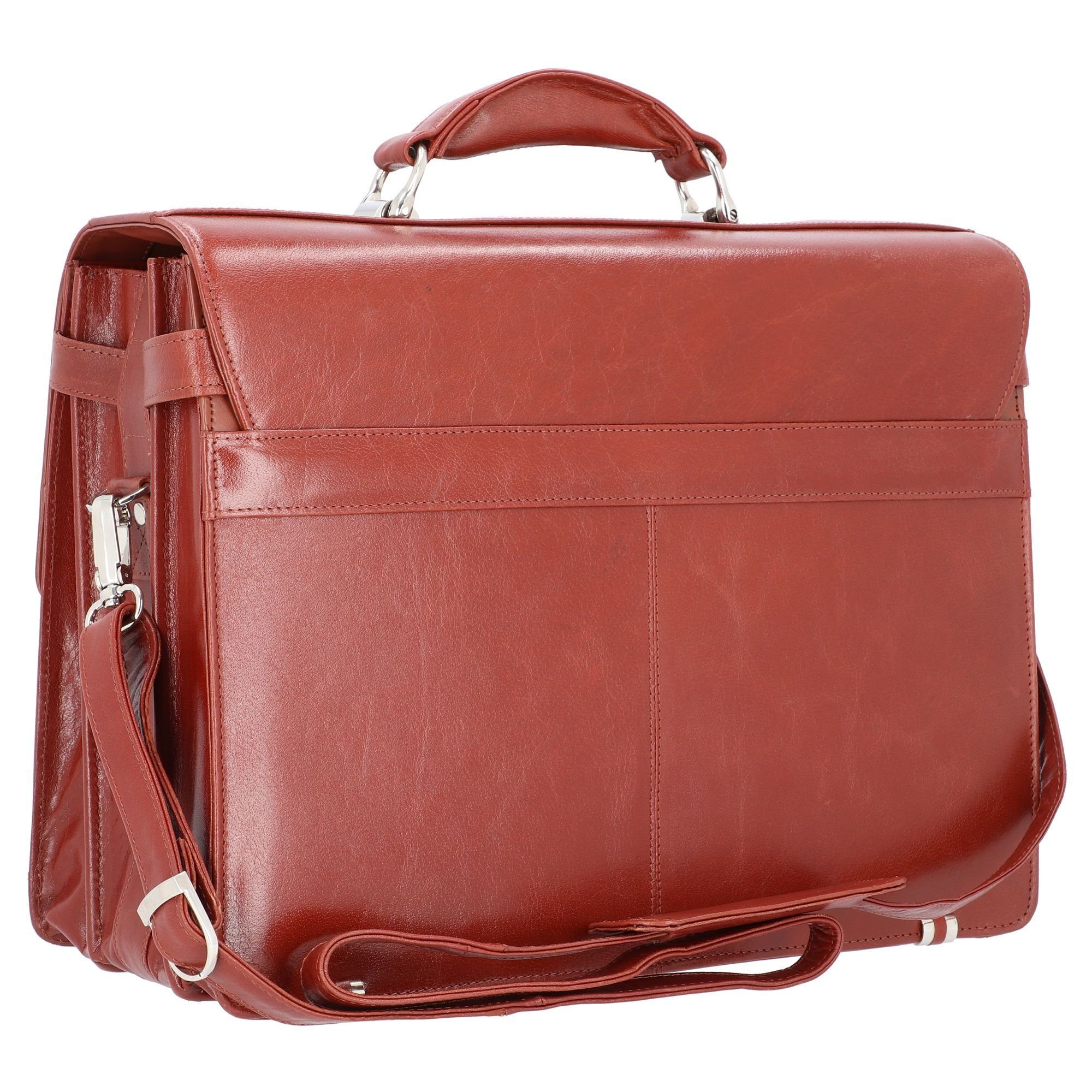 Alassio® Aktentasche Mocca, Leder