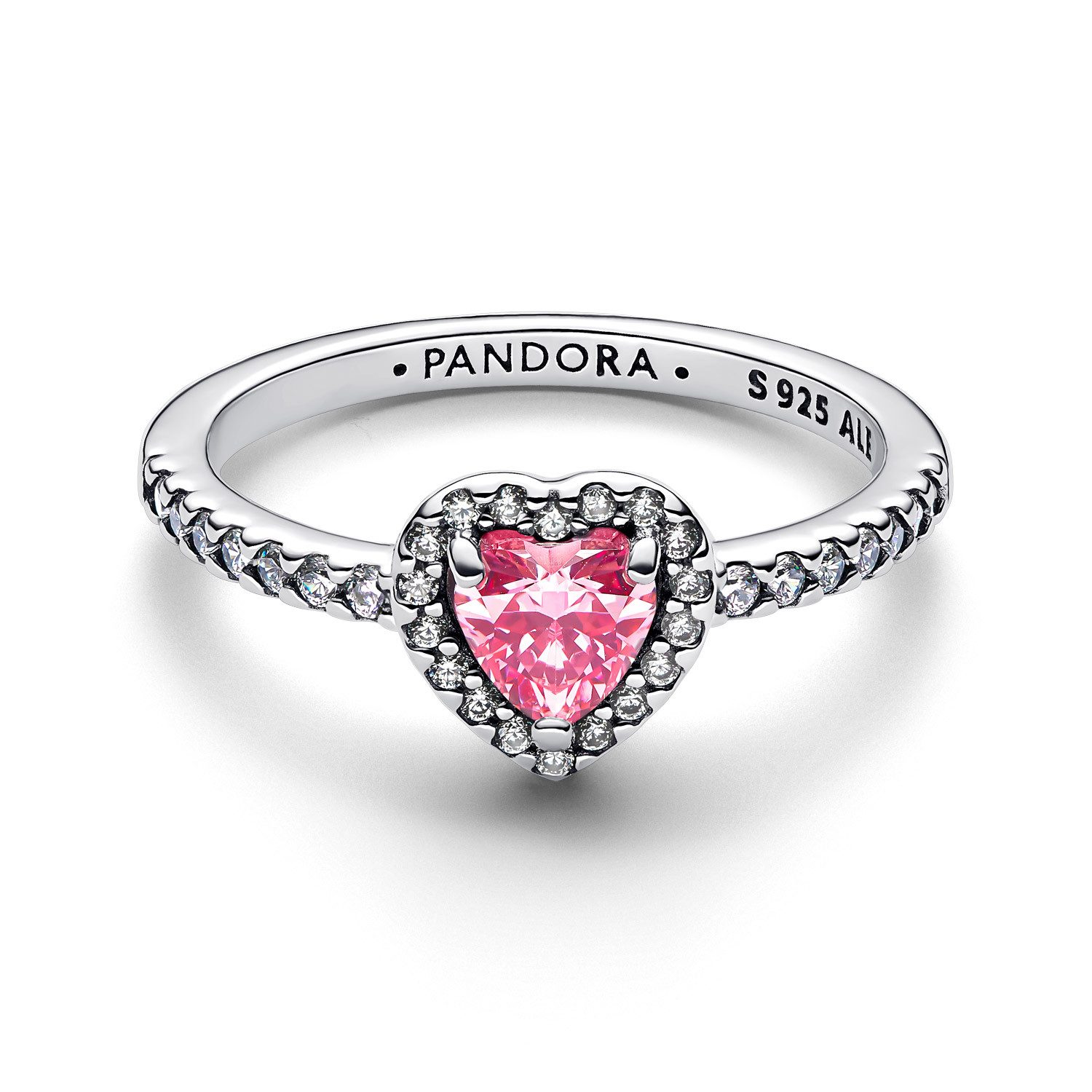 Pandora Silberring Erhabenes Herz Pink günstig online kaufen