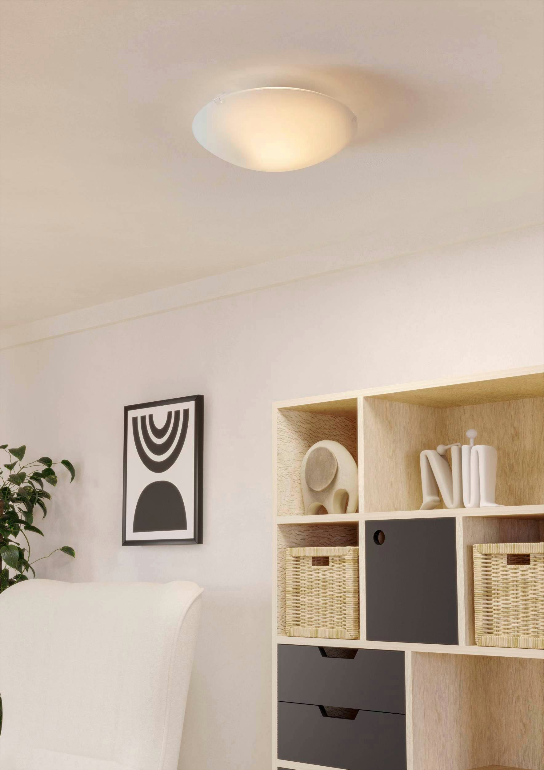 EGLO LED Deckenleuchte MARS runde Wandlampe für innen, aus Stahl und Glas, günstig online kaufen