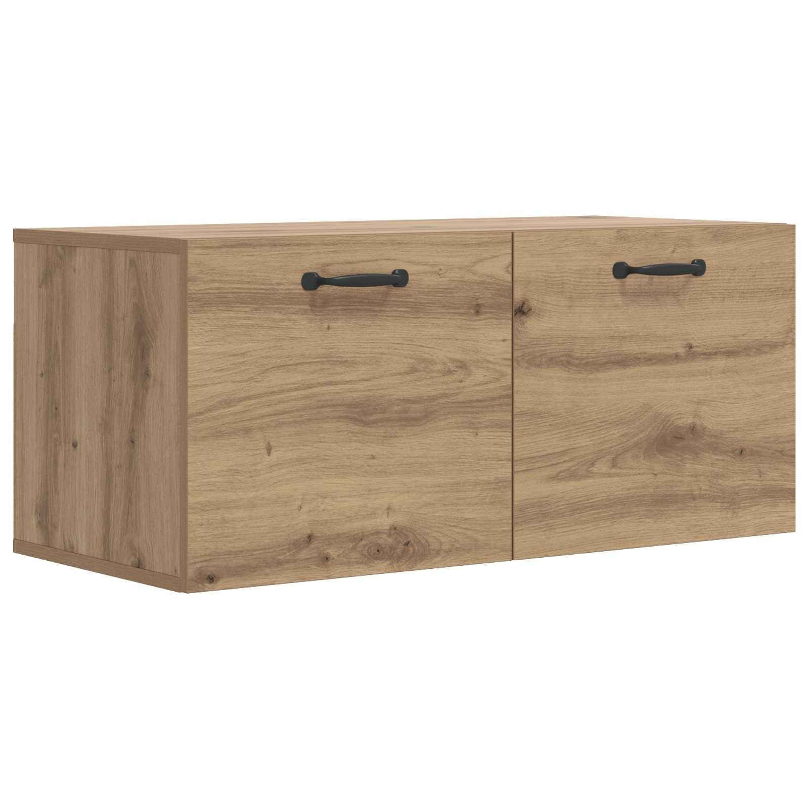 vidaXL Regal Wandschrank Wandhalterung Artisan-Eiche 80 x 36,5 x 35 cm, 1-tlg., Wandschrank Wandhalterung Artisan-Eiche 80 x 36,5 x 35 cm