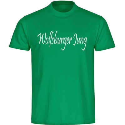 multifanshop T-Shirt Kinder Wolfsburg - Wolfsburger Jung - Boy Girl