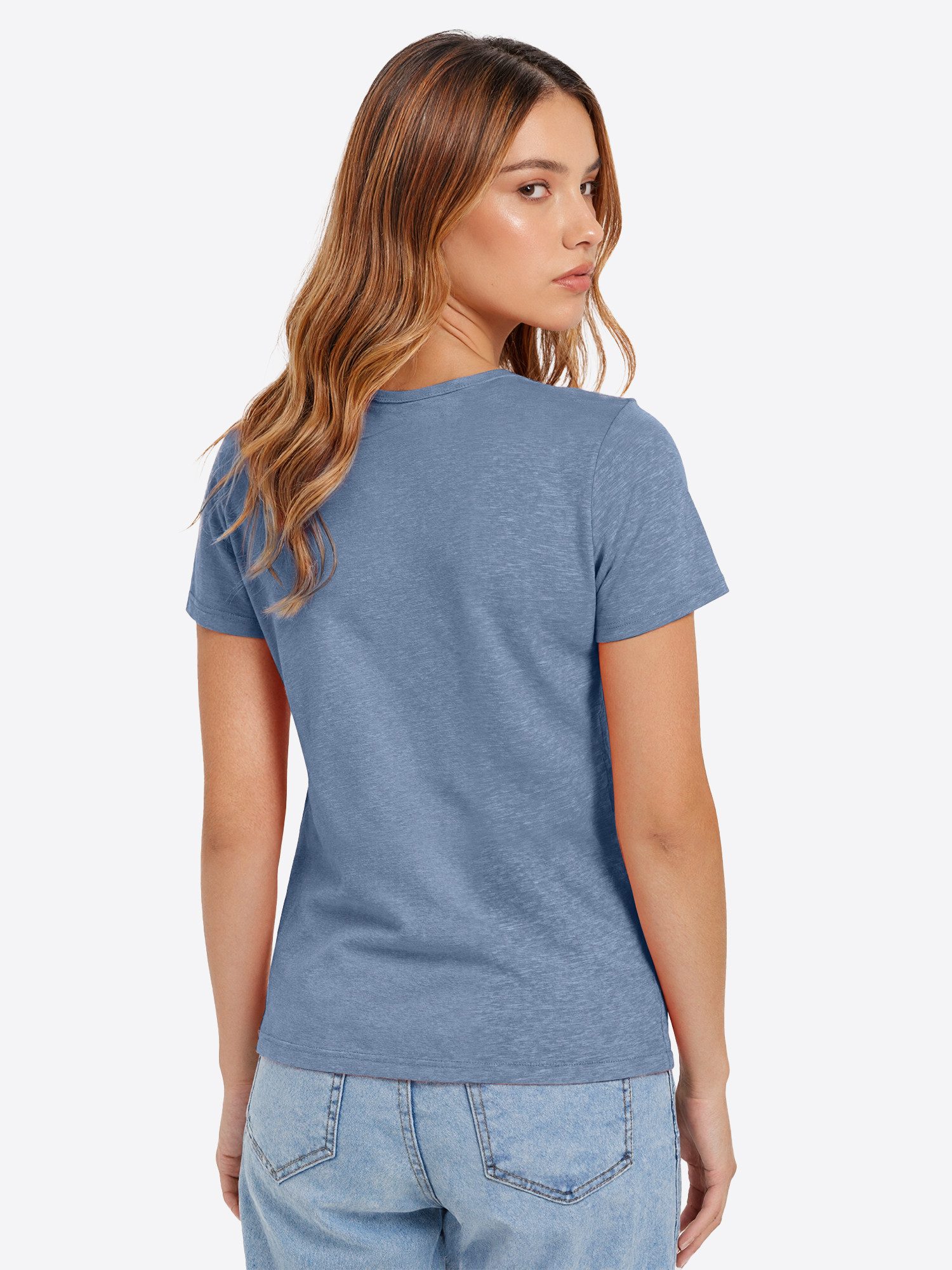 Imily Bela T-Shirt Damen Regular Fit mit Rundhalsausschnitt und Kurzarm Bas günstig online kaufen