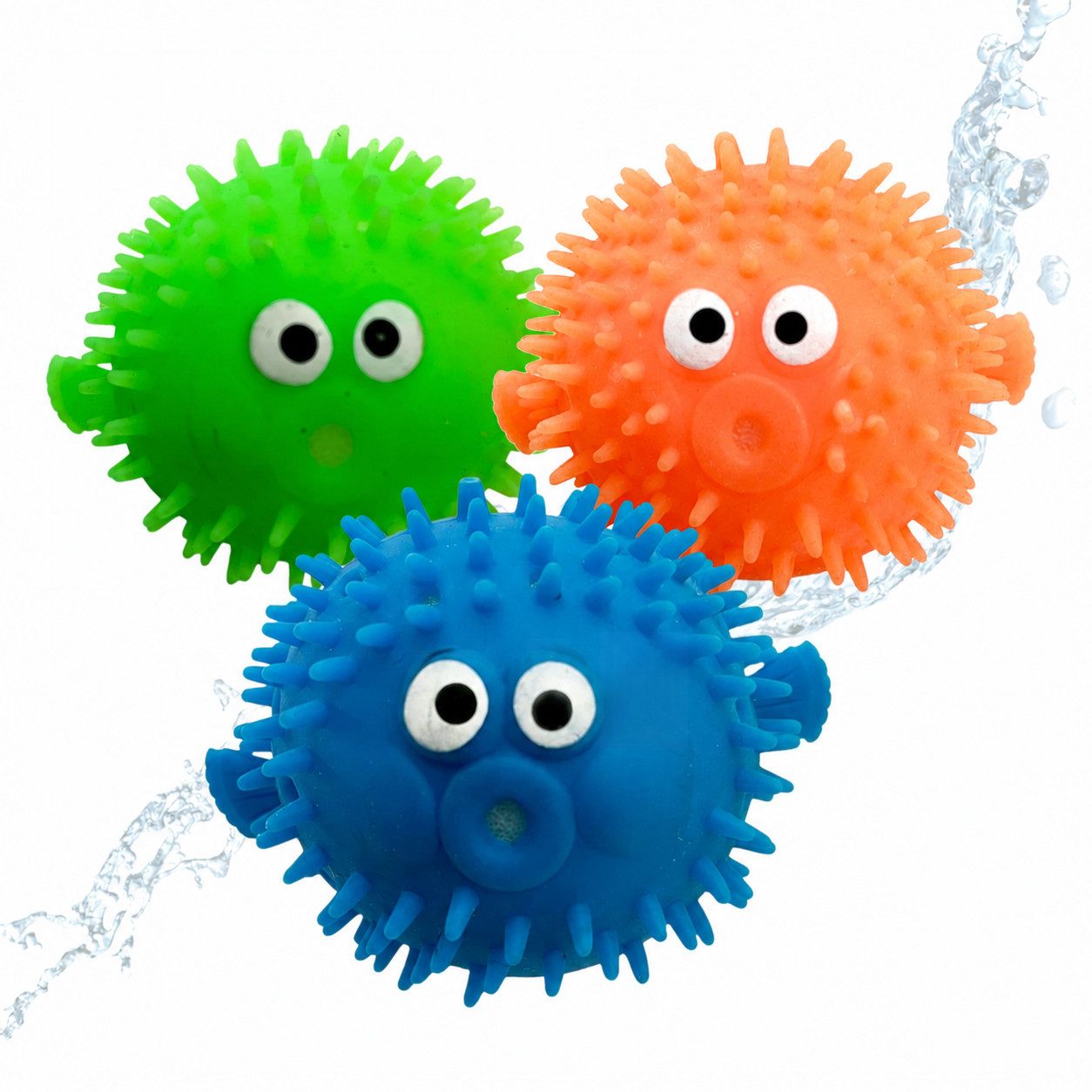 FOUORTUNATE-BEE Wasserball 3er Set Wasserball Spielzeug Fischform Wiederverwendbar Kinder (3-St), Wasserspielzeug für Pool Badewanne Schwimmbad Kinder ab 3J