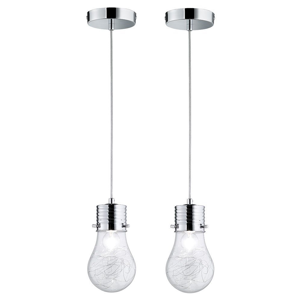 etc-shop Pendelleuchte, Leuchtmittel nicht inklusive, Pendelleuchte Glühbirne Vintage Lampe Wohnzimmer