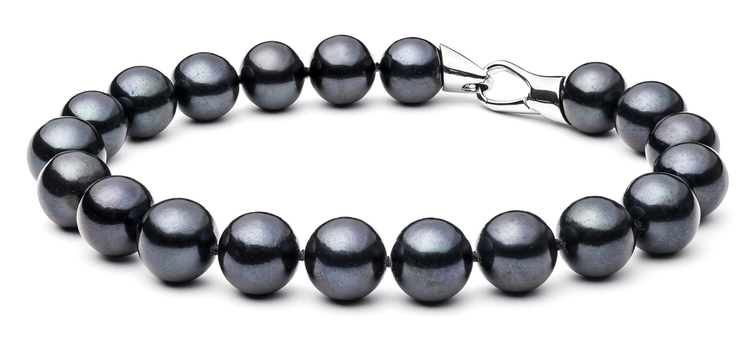 Gaura Pearls Perlenarmband klassisch schwarz rund günstig online kaufen