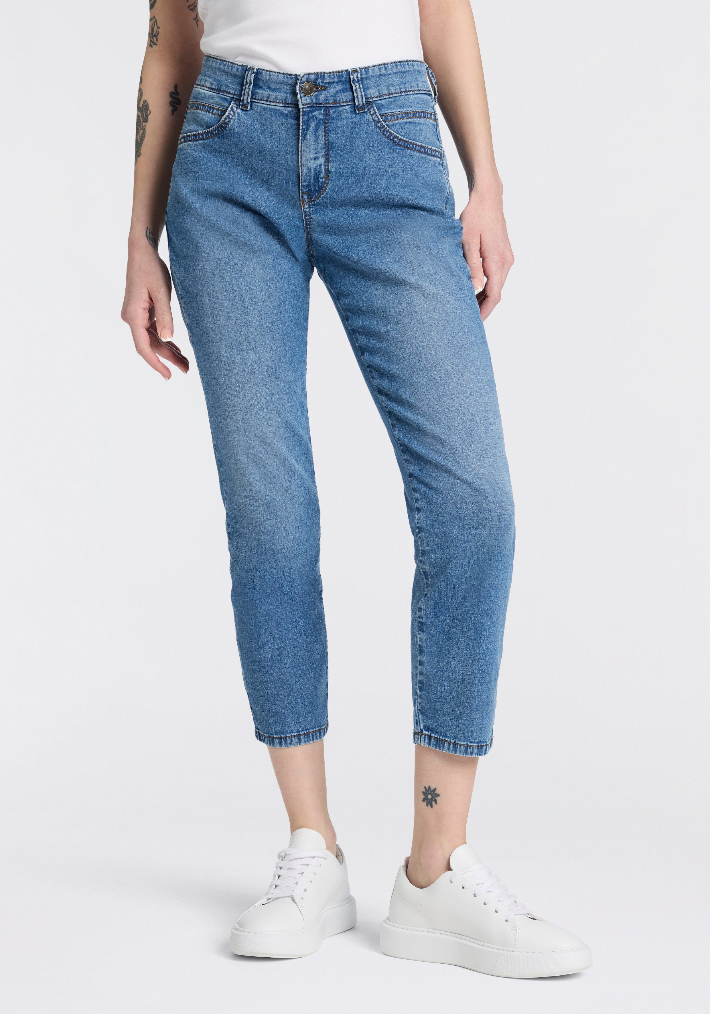 MAC Ankle-Jeans Slim 7/8 Kontrastfarbene Nähte