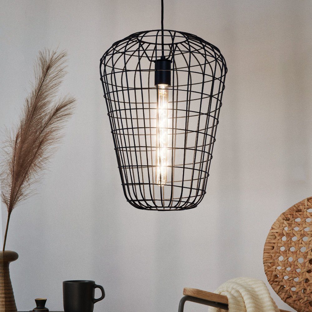 JUST LIGHT Pendelleuchte, Leuchtmittel nicht inklusive, Pendellampe Hängeleuchte Käfig Esszimmer Hängelampe