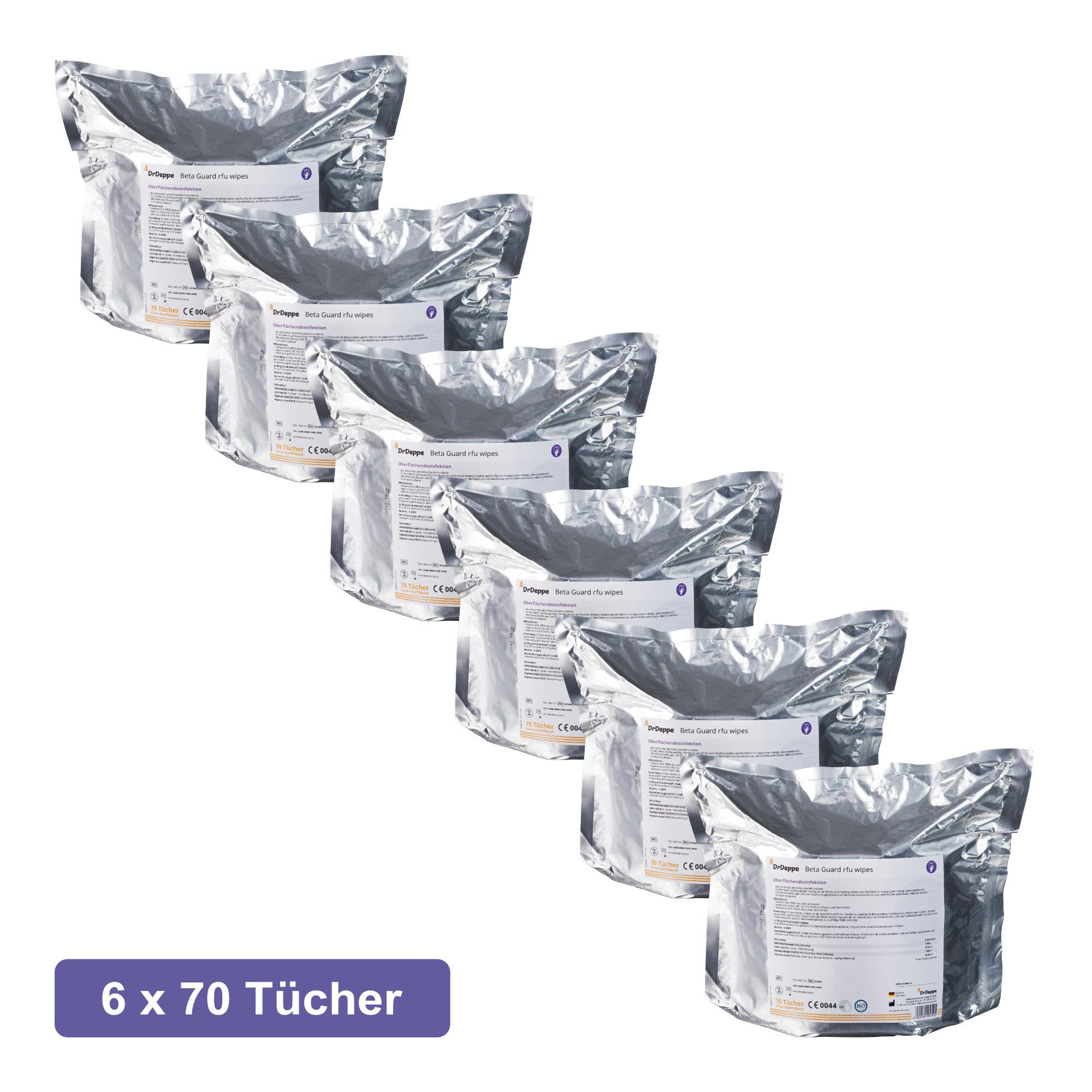 Dr.Deppe Beta Guard rfu wipes Reinigungstücher (Eimer-Nachfüllpack, 420-tlg)