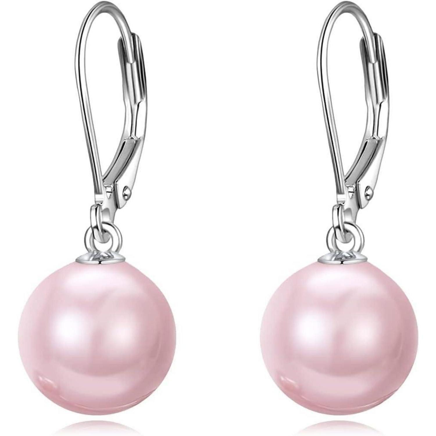 LuxusKollektion Perlenohrringe Ohrringe Perle Sterling Silber Hängend Damen Geschenke Rosa Perle