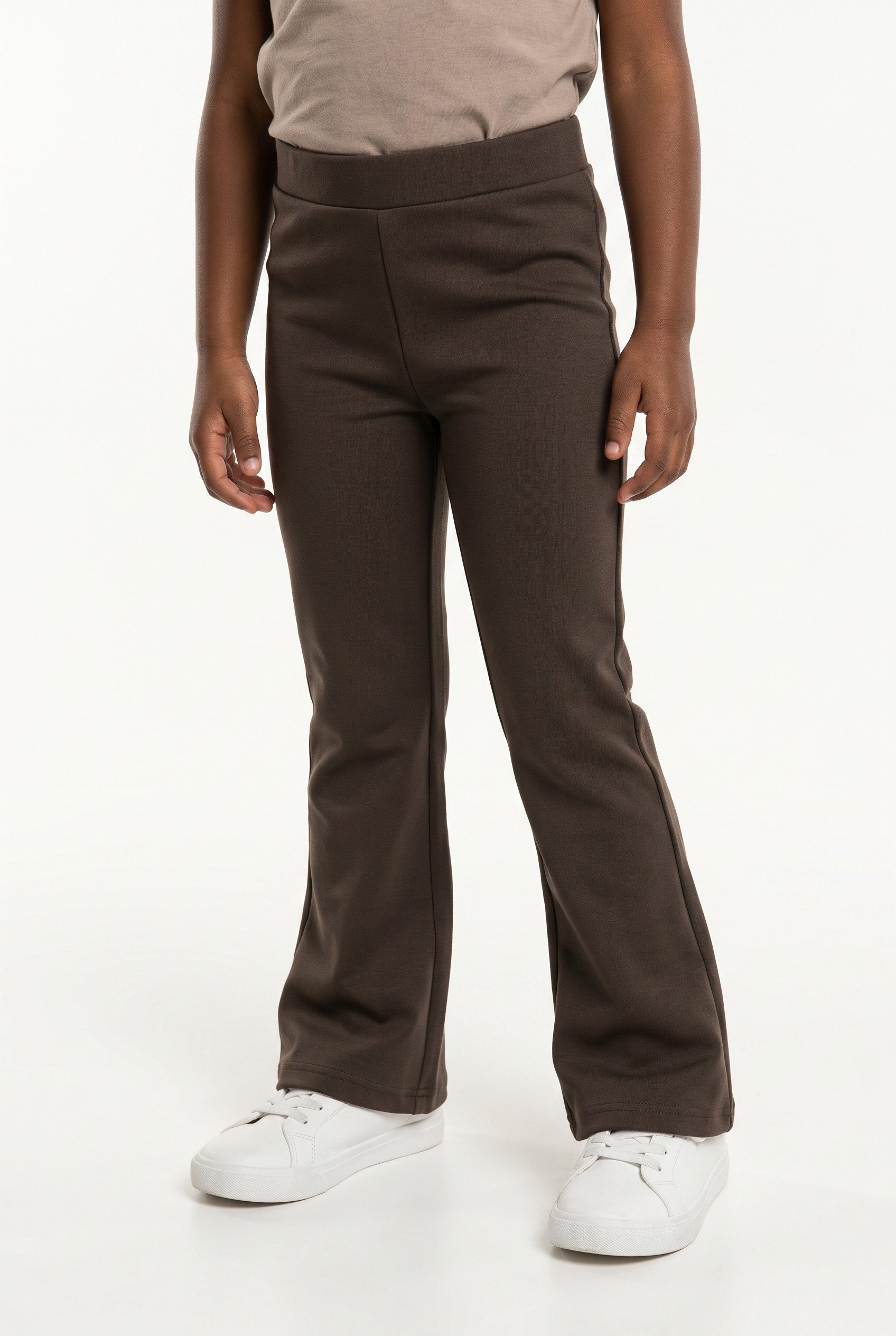 Name It Jerseyhose NKFFRIKKALI für Mädchen mit ausgestelltem Bein und Viskose unifarben, casual, ausgestellt, Viskosemix, ohne Kragen