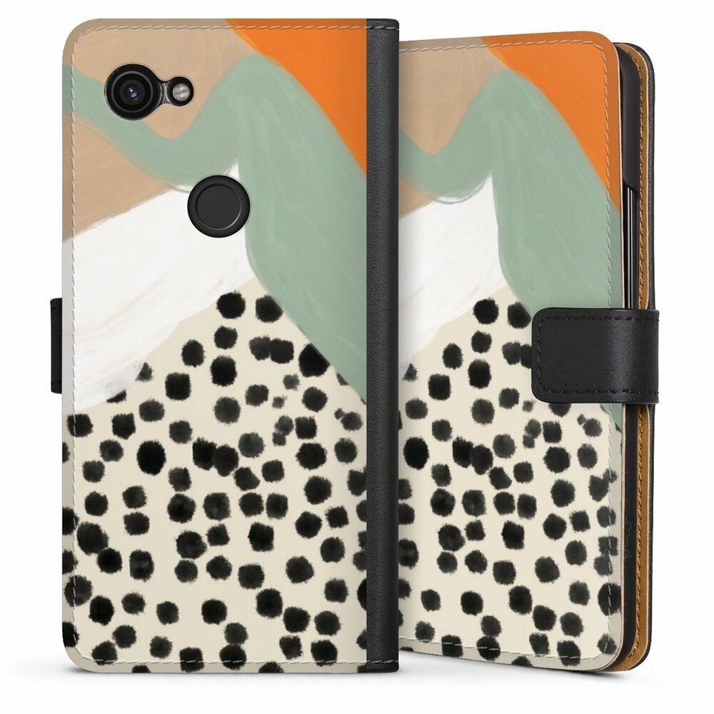 DeinDesign Handyhülle Boho Kunst Abstrakt Crazy Life Art 03 Boho, Google Pixel 3a Hülle Flip Case Klapphülle Handytasche Leder