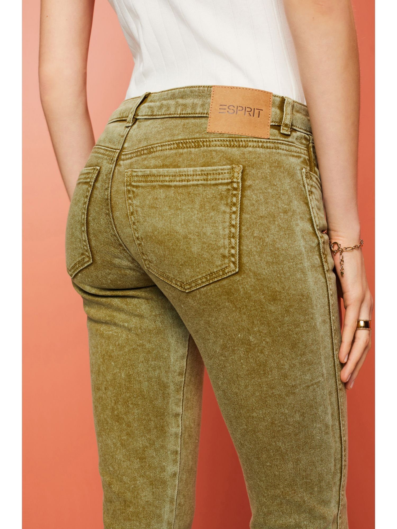 edc by Esprit GREEN aus Twill PISTACHIO Capri-Hose 7/8-Hose