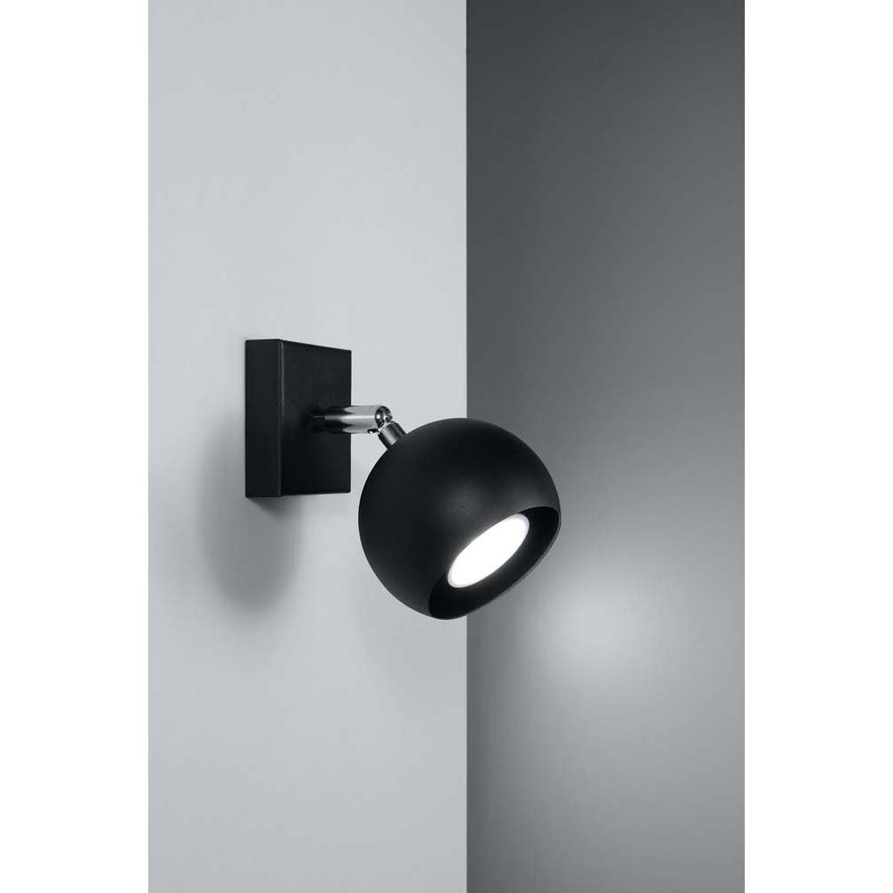 Schwarz Wandspot Leuchtmittel Wandlampe inklusive, etc-shop Wandleuchte, Strahler Wandleuchte nicht Verstellbarer