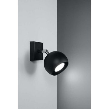 etc-shop Wandleuchte, Leuchtmittel nicht inklusive, Wandleuchte Wandlampe Wandspot Schwarz Verstellbarer Strahler