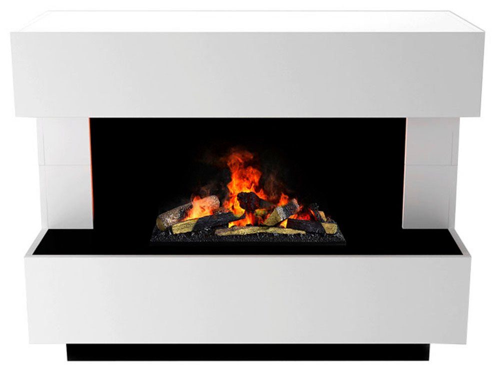integriertem 3D »Kant«, Elektrokamin Knistereffekt GLOW Wasserdampfkamin weiß mit FIRE mit Feuer