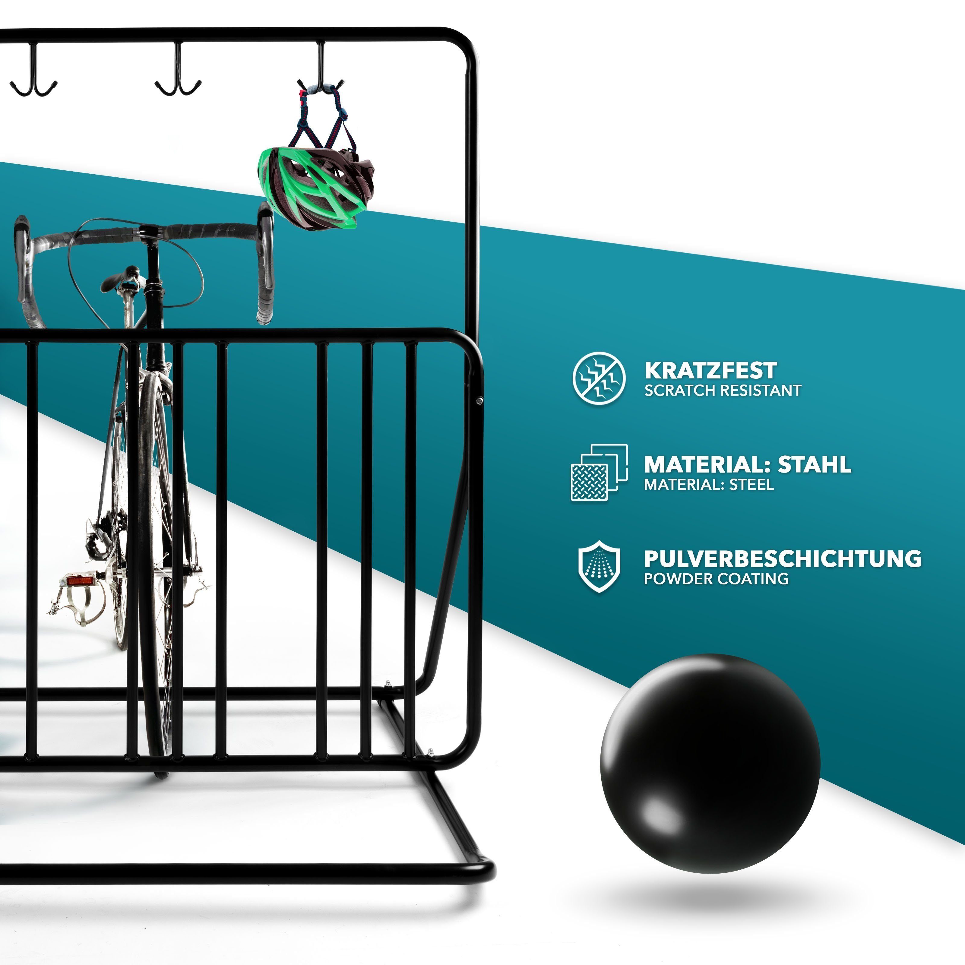 Kubus Fahrradständer Jannik, 3 Doppelhaken – Bild 3 von 5