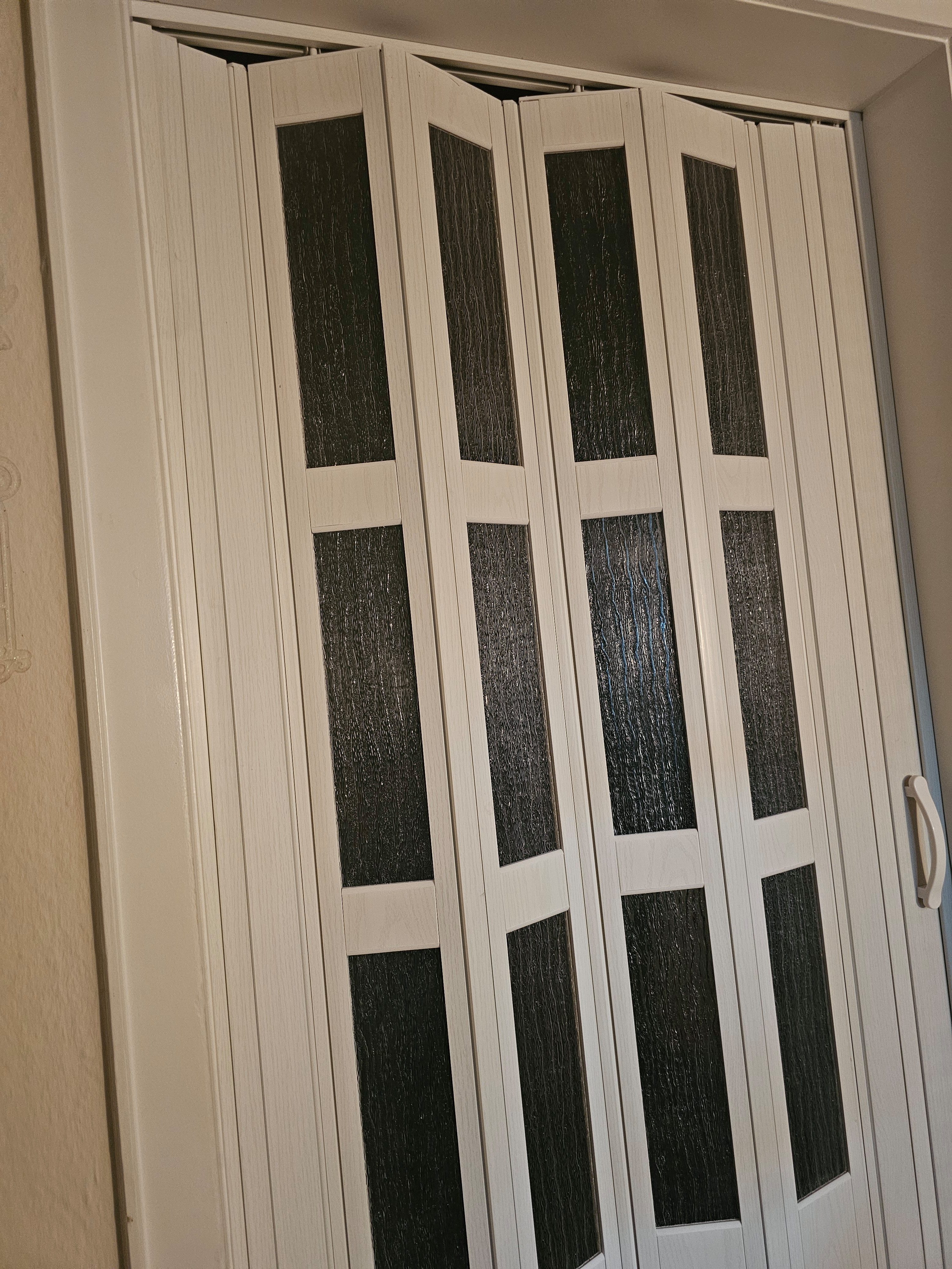 Casiloo® Falttür Falttür Kunststoff PVC Falttüre Schiebetür Nischentür Raumtrennung