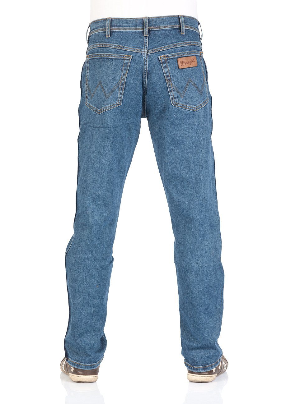 Wrangler Jeanshose Texas stonewash mit (W12133010) Straight-Jeans Stretchanteil