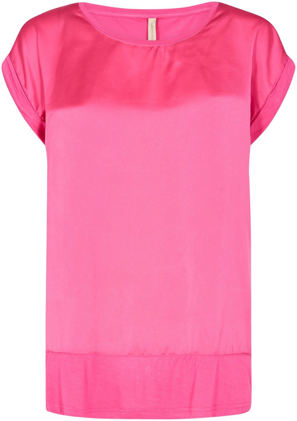 soyaconcept Shirtbluse SC-THILDE 6 Vorderteil aus Satin, der Rücken aus Jersey