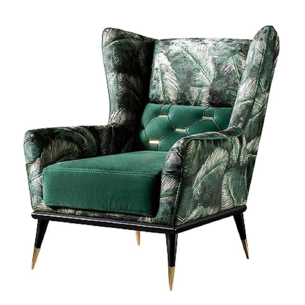 Sessel Edelstahl Möbel Ohrensessel Einsitzer Sitzer Polyester Design modern